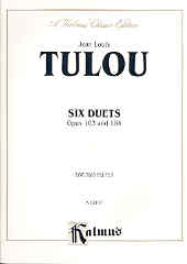 Tulou Six Duets Flute Duets Sheet Music Songbook
