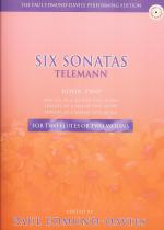Telemann Sonatas (6) Bk 2 Davies Flute Duet & Vln Sheet Music Songbook