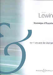 Lewin Nostalgia Despana Flute & Clarinet Sheet Music Songbook