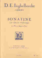 Inghelbrecht Sonatine In 3 Parts For Flute & Harp Sheet Music Songbook