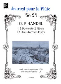 Handel Duets (12) Flute Duets Sheet Music Songbook