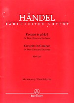 Handel Concerto Gmin Flute Sheet Music Songbook