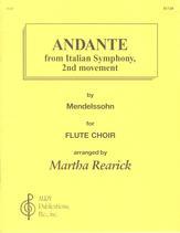 Mendelssohn Andante (italian Symphony) Flute Choir Sheet Music Songbook