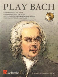Bach Play Bach Flute Book + Cd Sheet Music Songbook