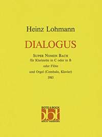 Lohmann Dialogus Super Nomen Bach (1985) Flute Sheet Music Songbook