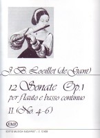 Loeillet De Gant Sonatas 12 Op1 Book 2 4-6 Flute Sheet Music Songbook