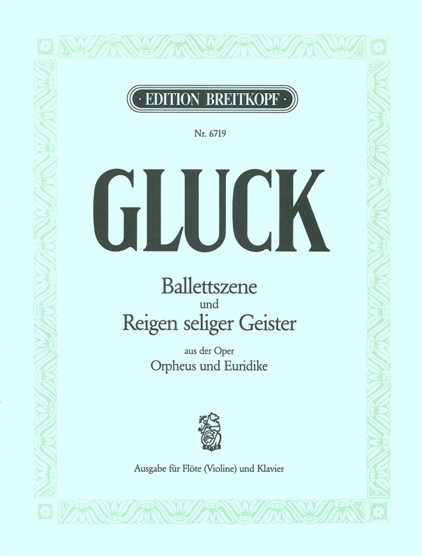 Gluck Ballettszene Und Reigen Seliger Geister Sheet Music Songbook