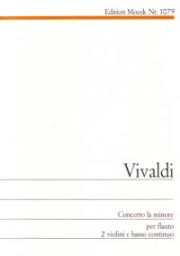 Vivaldi Concerto Flute A Minor Score & Parts Sheet Music Songbook