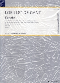 Loeillet Sonata Bb Op3 No 2 Flute Sheet Music Songbook