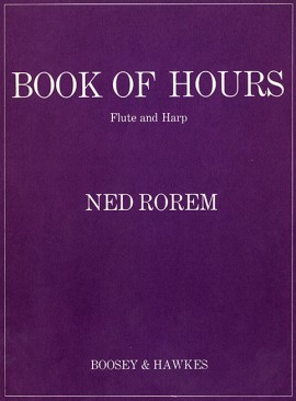 Rorem Book Of Hours Flute & Harp Sheet Music Songbook