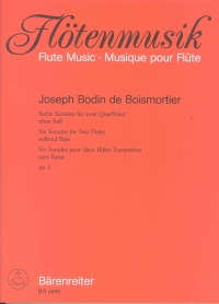 Boismortier De Sonatas (6) For Two Flutes Sheet Music Songbook