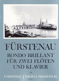 Furstenau Rondo Brilliant Op102 Flute Duet & Piano Sheet Music Songbook