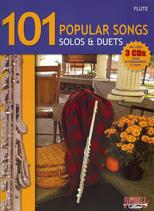101 Popular Songs Solos & Duets Flute Book Cds Sheet Music Songbook