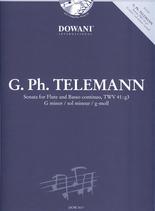 Telemann Sonata Gmin Twv41 G3 Flute Book & Cd Sheet Music Songbook