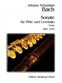 Bach Sonata A Major Flute And Harpsichord Kuijken Sheet Music Songbook