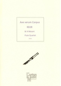 Mozart Ave Verum Corpus K618 Flute Quartet Sc/pts Sheet Music Songbook
