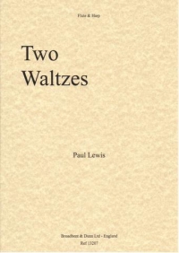 Lewis Two Waltzes Flute & Harp Sheet Music Songbook