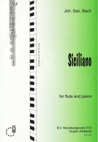 Bach Siciliano Flute & Piano Sheet Music Songbook