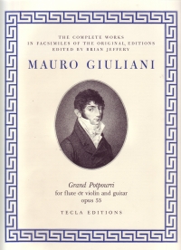 Giuliani Gran Potpourri Op53 Flute Or Vln & Guitar Sheet Music Songbook
