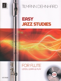 Easy Jazz Studies Flute Dehnhard Book & Cd Sheet Music Songbook