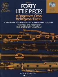 40 Little Pieces For Beginner Flutists Moyse + Cds Sheet Music Songbook