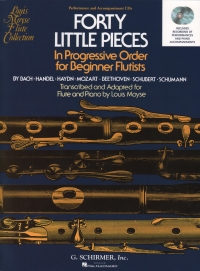 40 Little Pieces Flute Moyse Accompaniment Cds Sheet Music Songbook