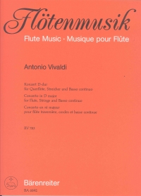 Vivaldi Concerto For Flute Rv783 Flute & Piano Sheet Music Songbook