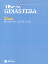 Ginastera Duo Flute & Clarinet In A Sheet Music Songbook