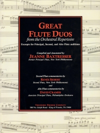 Great Flute Duos Baxtresser Sheet Music Songbook