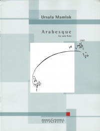 Mamlok Arabesque Solo Flute Sheet Music Songbook