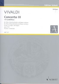 Vivaldi Concerto No 3 D Op10 Il Cardellino Flute Sheet Music Songbook