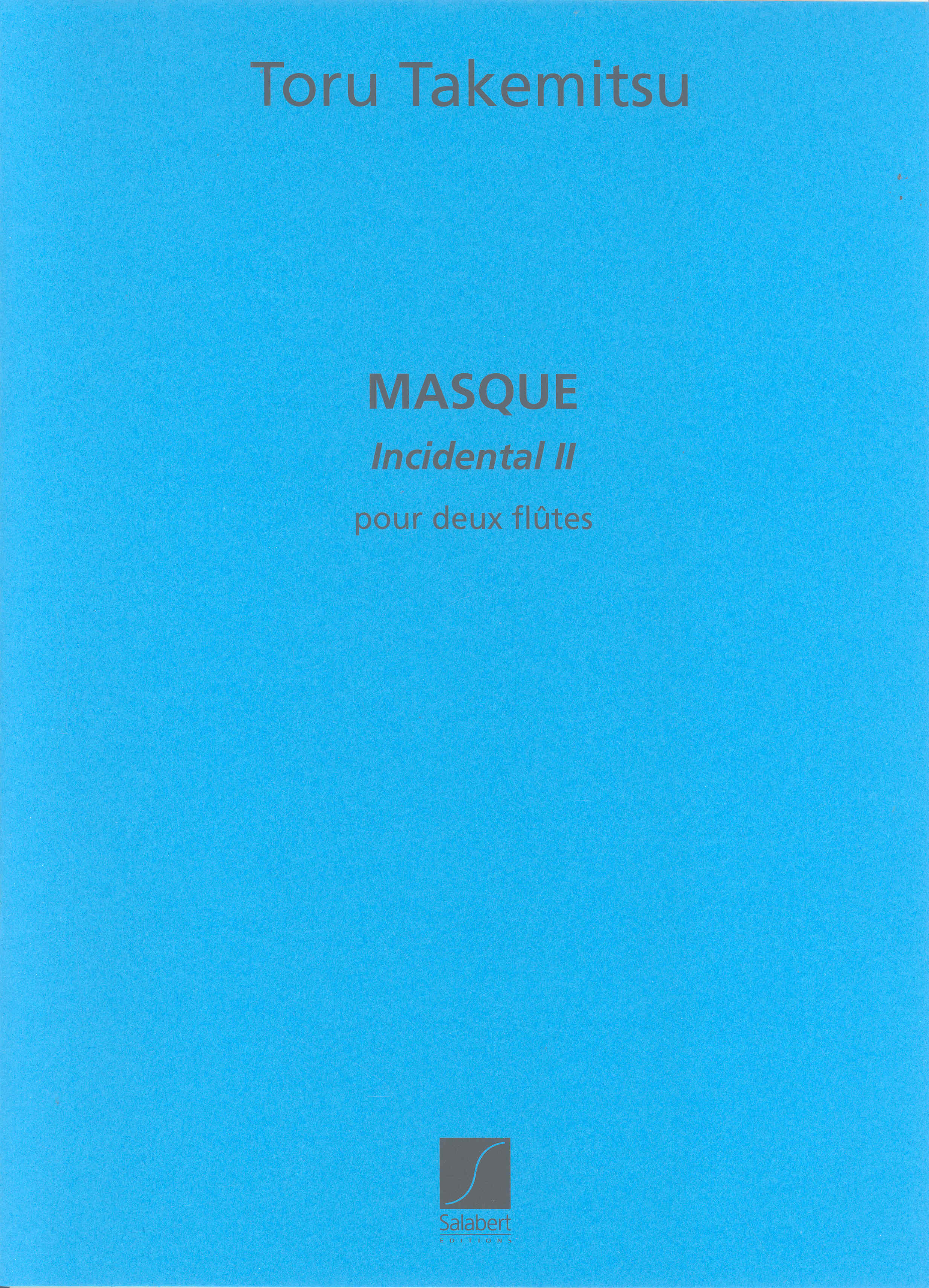 Takemitsu Masque Continu Incidental No 2 2 Flutes Sheet Music Songbook