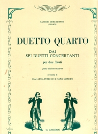 Mercadante Duetto No 4  2 Flutes Sheet Music Songbook