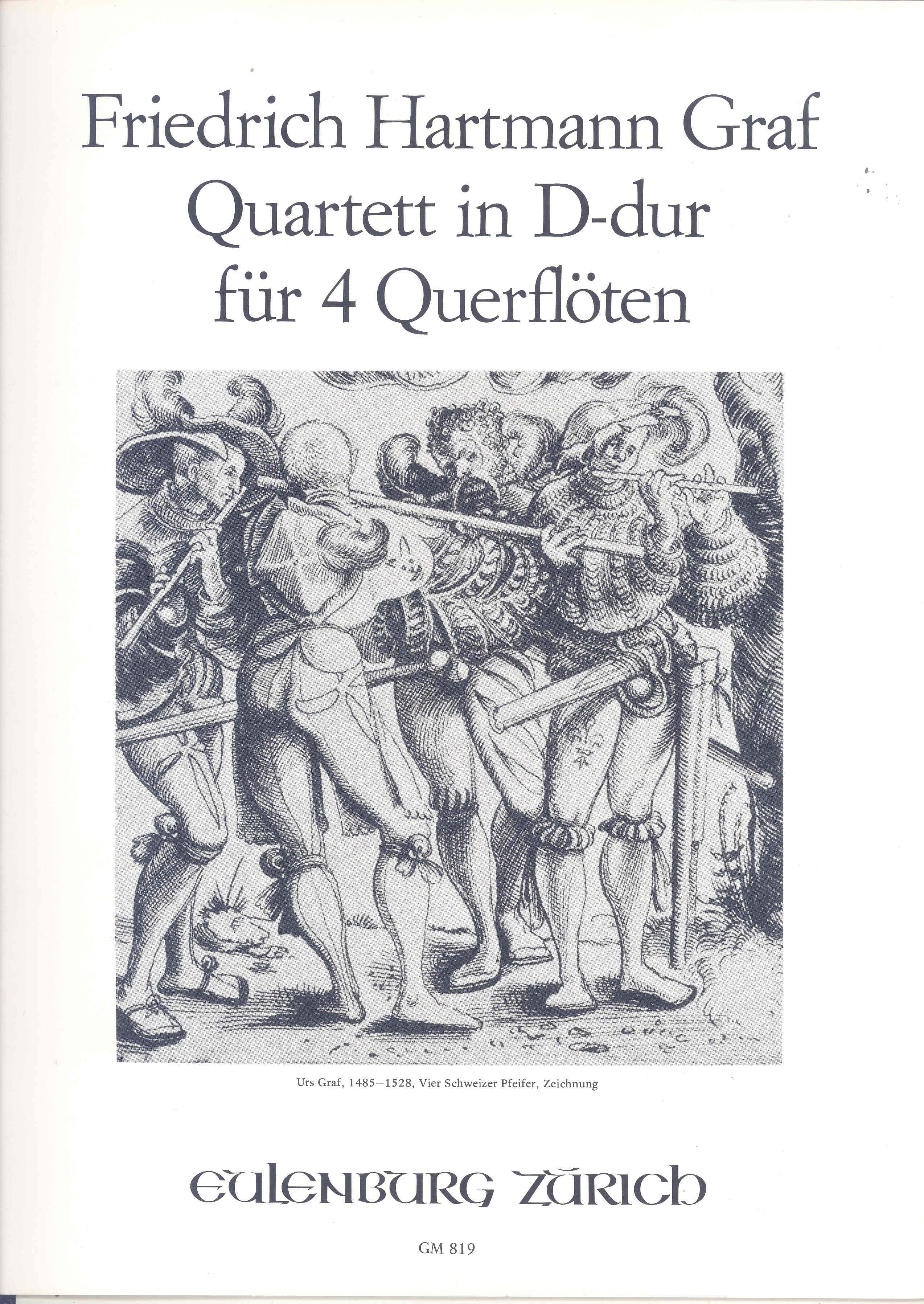 Graf Quartet In D Major For Four Flutes Sheet Music Songbook