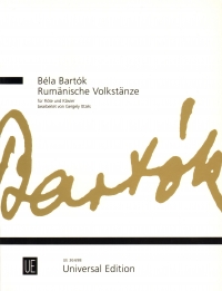 Bartok Romanian Folk Dances Flute & Piano Sheet Music Songbook