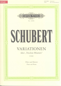 Schubert Variations Trockne Blumen D802 Flute/pf Sheet Music Songbook