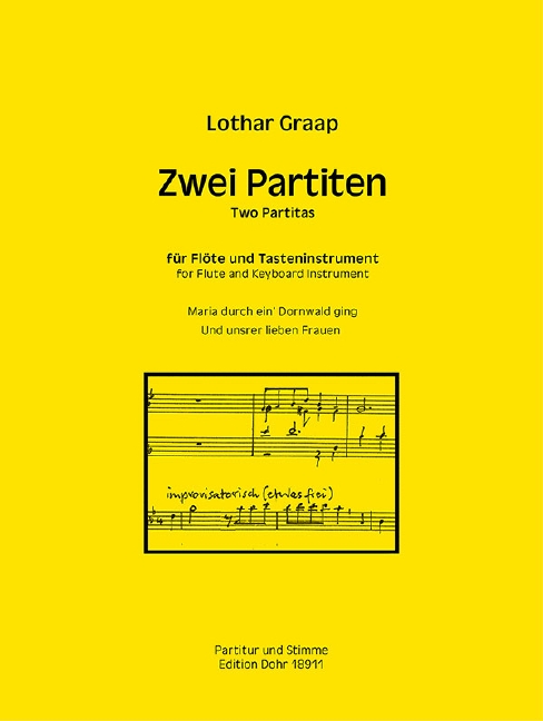 Graap Two Partitas Flute Sheet Music Songbook