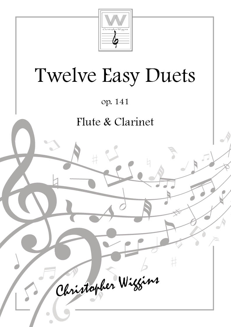 Wiggins Twelve Easy Duets Op141 Flute & Clarinet Sheet Music Songbook