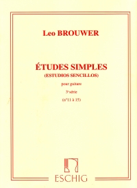 Brouwer Etudes Simples 3rd Series Guitar Sheet Music Songbook