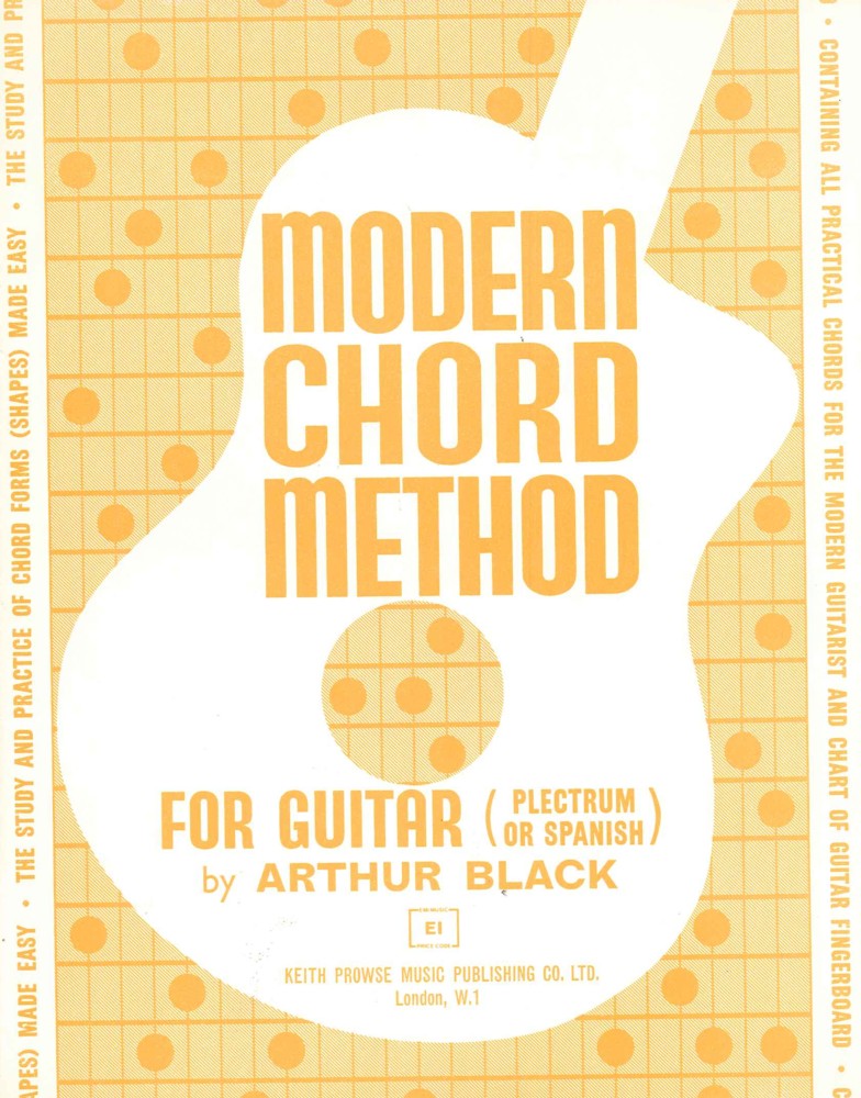Modern Chord Method Black Guitar Sheet Music Songbook