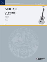 Giuliani Studies (24) Op48 Guitar Sheet Music Songbook