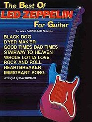 Led Zeppelin Best Of Guitar Vocal Tab Sheet Music Songbook