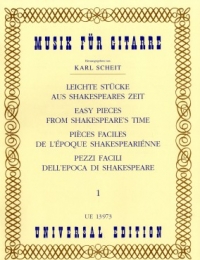 Easy Pieces From Shakespeares Time1 Guitar Scheit Sheet Music Songbook