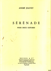 Jolivet Serenade (1956) Guitar Duet Sheet Music Songbook