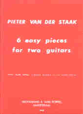 Staak Six Easy Pieces Guitar Duet Sheet Music Songbook