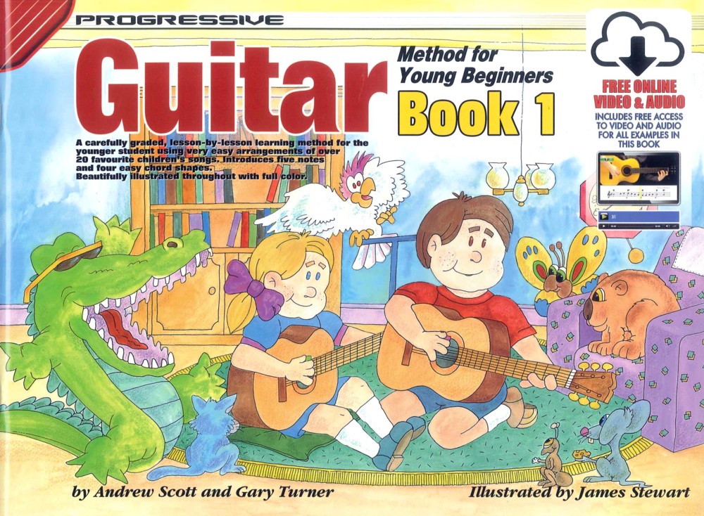 Progressive Guitar Method Young Beg 1 + Online Sheet Music Songbook