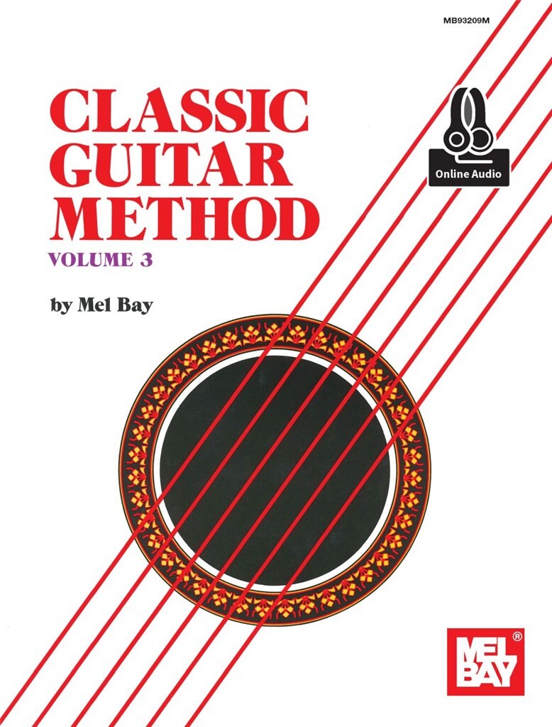Mel Bay Classic Guitar Method Vol 3 Book & Audio Sheet Music Songbook