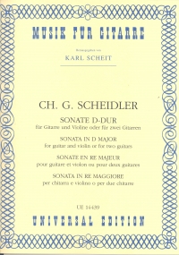 Scheidler Sonata D Major Guitar Duet Sheet Music Songbook