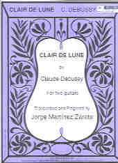Debussy Clair De Lune Guitar Duet Sheet Music Songbook