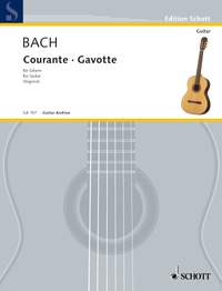Bach Courante & Gavotte (cello & Lute Suites) Gtr Sheet Music Songbook
